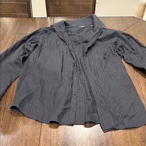 Alfani Men's Black Pinstripe Dress Shirt
